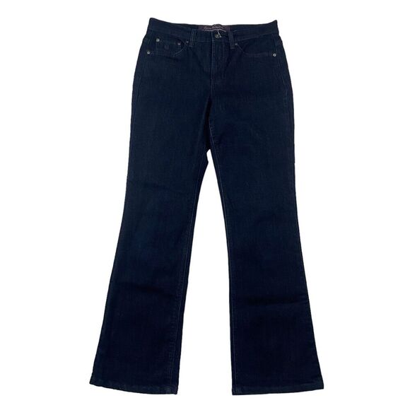 Gloria Vanderbilt The Perfect Fit GABBY Bootcut Denim Blue Jeans Dark Wash Sz 6 - Picture 1 of 11
